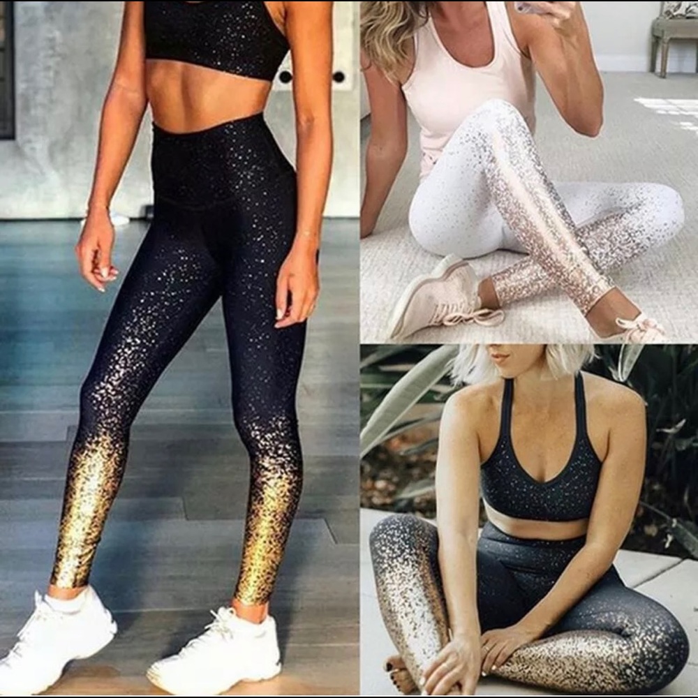 Glitter-Ombre Yoga/Workout Leggings (Preorders)